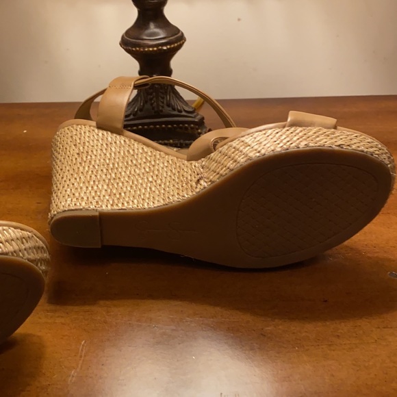 Jessica Simpson ESPADRILLE WEDGE SANDAL Nude Strappy 8.5 sandals - Picture 6 of 7